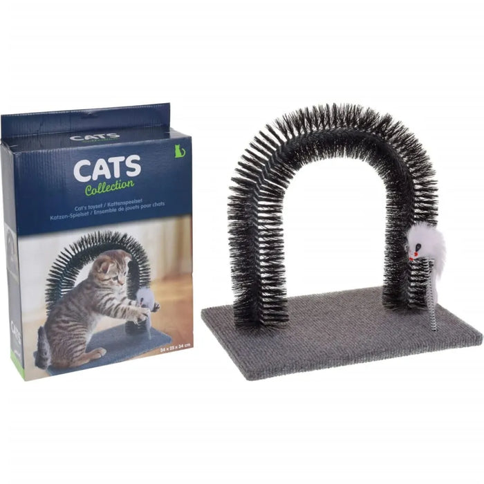 Cat Toy | Grooming Arch in Grey and Black - Little and Giant Explorers Pets Collection