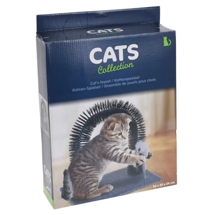 Cat Toy | Grooming Arch in Grey and Black - Little and Giant Explorers Pets Collection