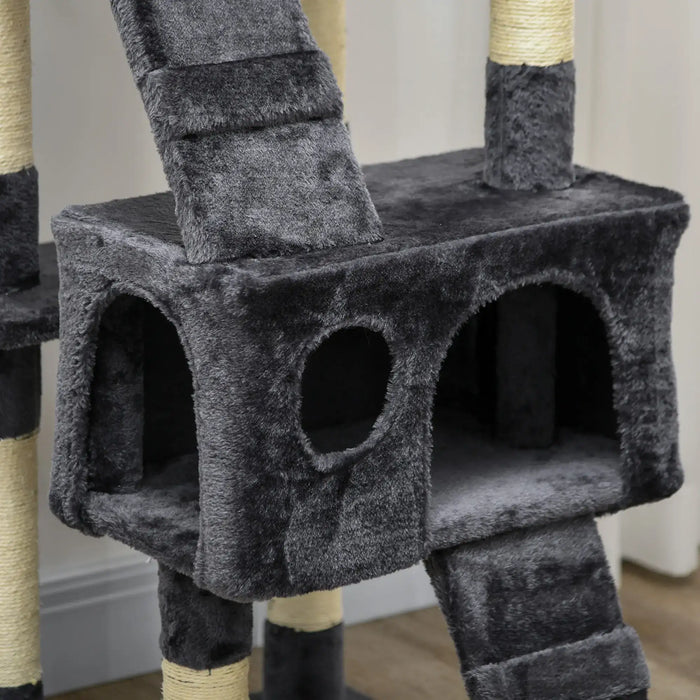 Cat Tree Scratching House | Activity Play Centre - Little and Giant Explorers PawHut