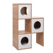 Cat Tree House – Brown and White | Multi-Level Cat Tower - 3 Condos and Cushions VIDAXL - Little and Giant Explorers vidaXL