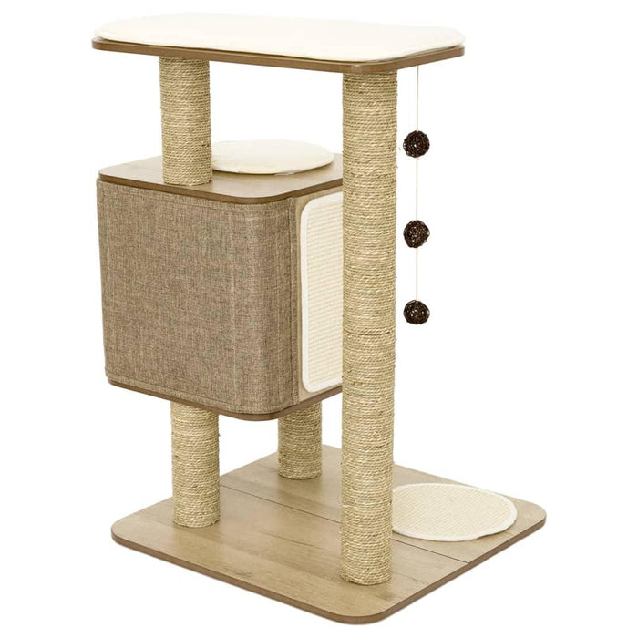 Cat Tree House 'Molly' in Brown - Little and Giant Explorers Jack and Vanilla