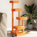 Cat Tree Wax Brown 45.5x49x103 cm Solid Wood Pine - Little and Giant Explorers vidaXL