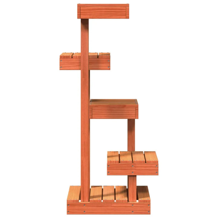 Cat Tree Wax Brown 45.5x49x103 cm Solid Wood Pine - Little and Giant Explorers vidaXL