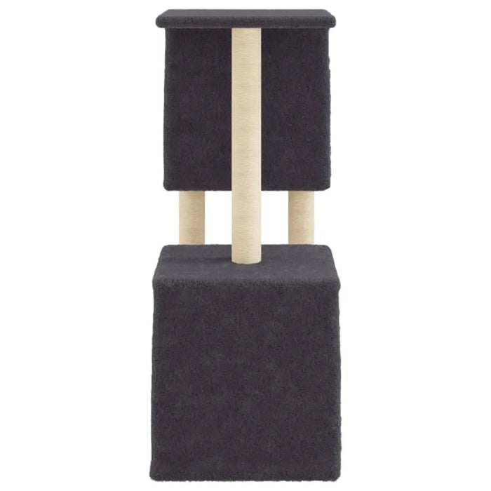 Cat Tree with Sisal Scratching Posts Dark Grey 86 cm - Little and Giant Explorers vidaXL