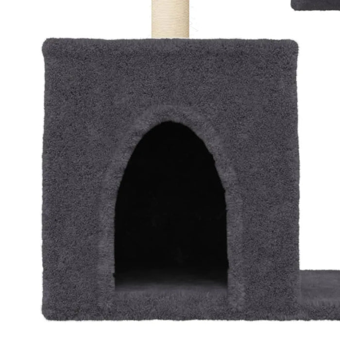 Cat Tree with Sisal Scratching Posts Dark Grey 86 cm - Little and Giant Explorers vidaXL