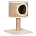 Cat Tree with Condo and Scratching Post in Seagrass - Little and Giant Explorers vidaXL