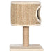 Cat Tree with Condo and Scratching Post in Seagrass - Little and Giant Explorers vidaXL