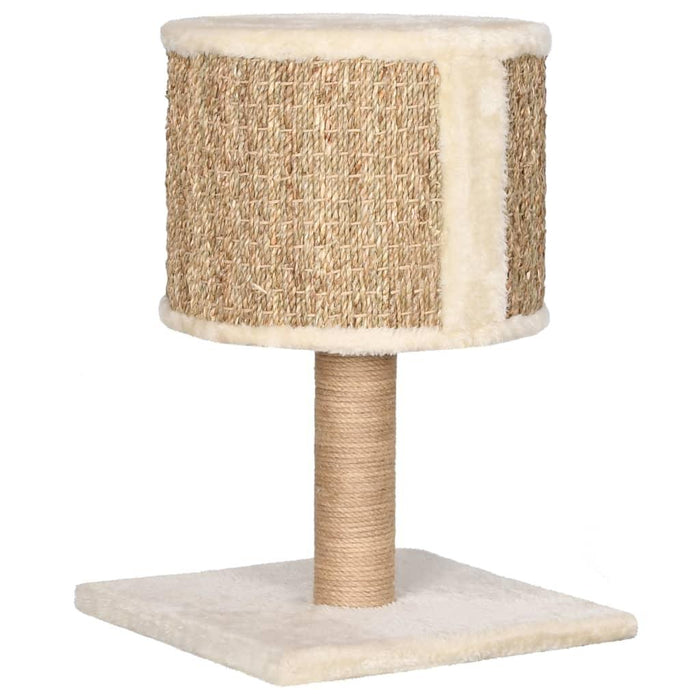 Cat Tree with Condo and Scratching Post in Seagrass - Little and Giant Explorers vidaXL