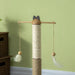 Cat Tree with Scratching Post and Turntable Toy Ball - Little and Giant Explorers PawHut