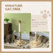 Cat Tree with Scratching Post and Turntable Toy Ball - Little and Giant Explorers PawHut