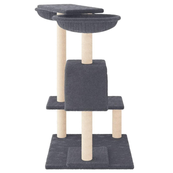 Cat Tree with Scratching Posts in Dark Grey - Little and Giant Explorers vidaXL