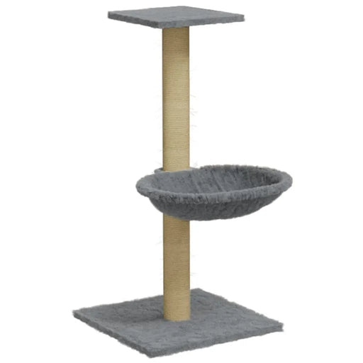 Cat Tree with Sisal Scratching Post Light Grey 74 cm - Little and Giant Explorers vidaXL