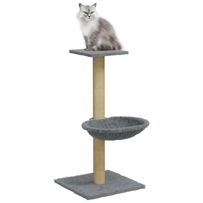 Cat Tree with Sisal Scratching Post Light Grey 74 cm - Little and Giant Explorers vidaXL