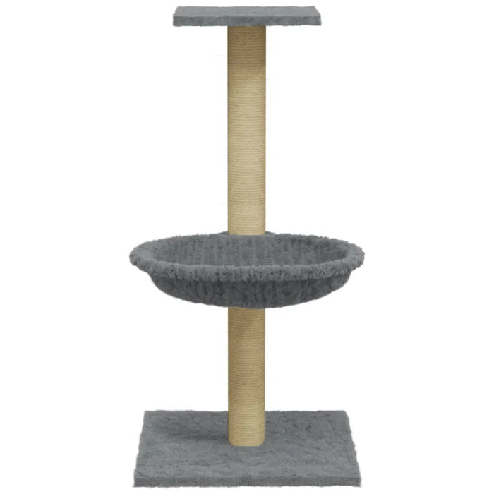 Cat Tree with Sisal Scratching Post Light Grey 74 cm - Little and Giant Explorers vidaXL