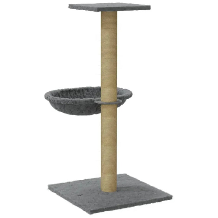 Cat Tree with Sisal Scratching Post Light Grey 74 cm - Little and Giant Explorers vidaXL