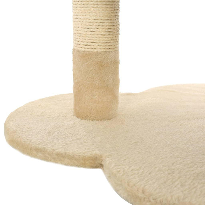 Cat Tree with Sisal Scratching Post in Beige and Brown - Little and Giant Explorers vidaXL