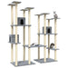 Cat Tree with Sisal Scratching Posts in Light Grey - Little and Giant Explorers vidaXL