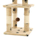 Cat Tree with Sisal Scratching Posts in Paw Prints and Beige 65cm - Little and Giant Explorers vidaXL