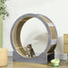 Cat Wheel with Brake and Scratching Pads in Grey - Little and Giant Explorers PawHut