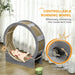 Cat Wheel with Brake and Scratching Pads in Grey - Little and Giant Explorers PawHut