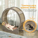 Cat Wheel with Brake and Scratching Pads in Walnut Brown - Little and Giant Explorers PawHut