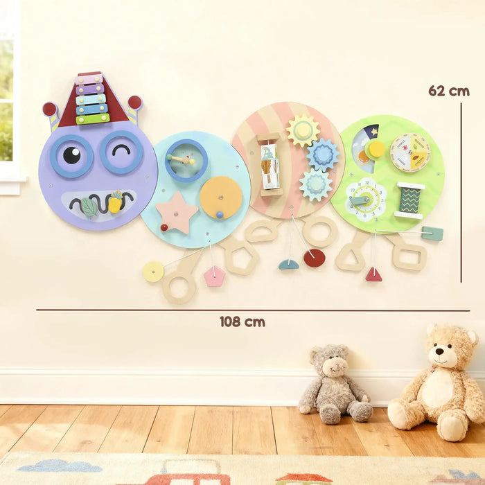 Caterpillar Wall-Mounted Busy Board | Seven-in-One Montessori Activity Toy AIYAPLAY - Little and Giant Explorers AIYAPLAY
