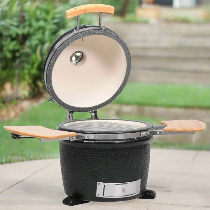 Ceramic Kamado Barbecue Grill Smoker 44cm - Little and Giant Explorers vidaXL