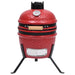 Ceramic Kamado Grill – 26.5cm Mini BBQ Smoker | Red Ceramic Charcoal Grill VIDAXL - Little and Giant Explorers vidaXL