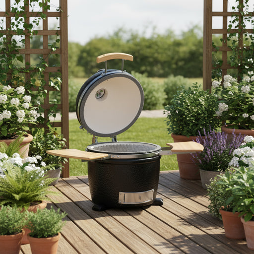 Ceramic Kamado Barbecue Grill Smoker 44cm - Little and Giant Explorers vidaXL