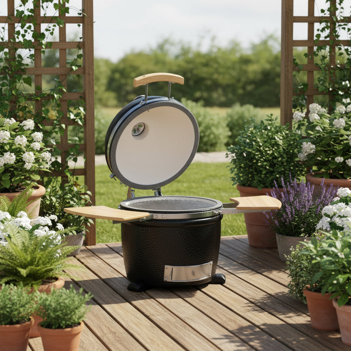 Ceramic Kamado Barbecue Grill Smoker 44cm - Little and Giant Explorers vidaXL