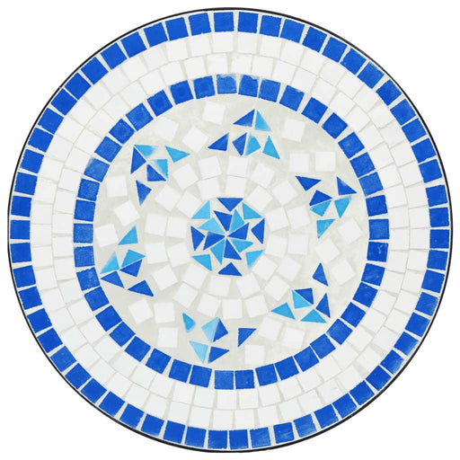 Ceramic Mosaic Bistro Table in Blue and White (Ø50 x 70cm) - Little and Giant Explorers vidaXL