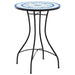 Ceramic Mosaic Bistro Table in Blue and White (Ø50 x 70cm) - Little and Giant Explorers vidaXL