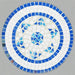 Ceramic Mosaic Bistro Table in Blue and White (Ø50 x 70cm) - Little and Giant Explorers vidaXL