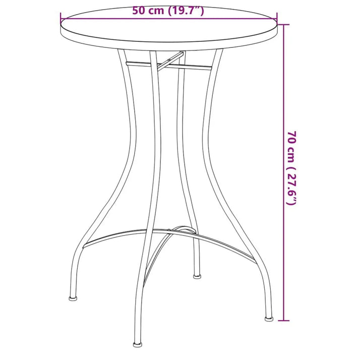 Ceramic Mosaic Bistro Table in Terracotta and White (Ø50 x 70cm) - Little and Giant Explorers vidaXL