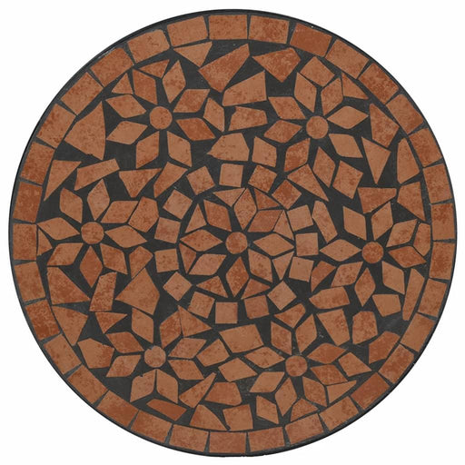 Ceramic Mosaic Bistro Table in Terracotta (Ø50 x 70cm) - Little and Giant Explorers vidaXL