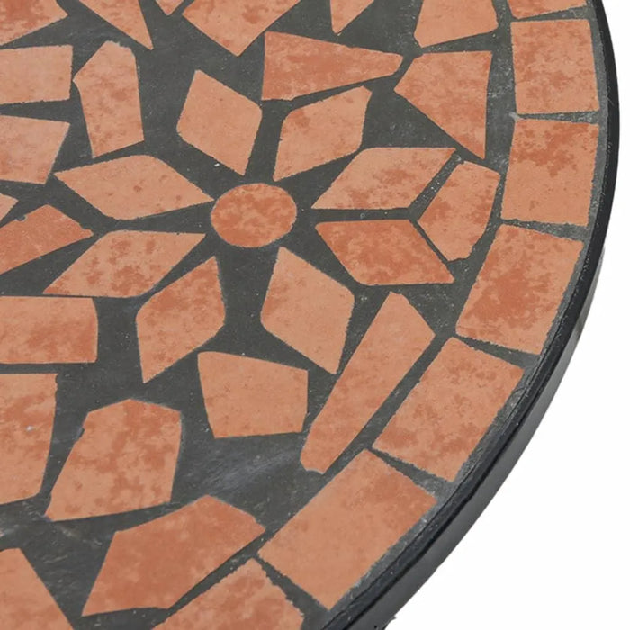 Ceramic Mosaic Bistro Table in Terracotta (Ø50 x 70cm) - Little and Giant Explorers vidaXL