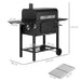 Charcoal Barbecue Grill and Smoker with Shelves - Little and Giant Explorers Outsunny