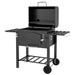 Charcoal Barbecue Grill and Smoker with Shelves - Little and Giant Explorers Outsunny