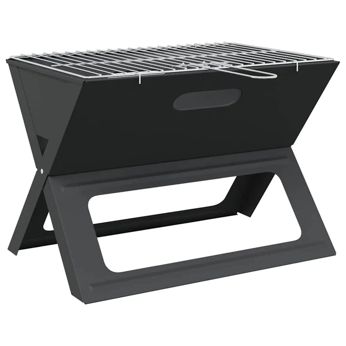 Charcoal Grill – Foldable Portable BBQ | 46cm Black Carbon Steel Outdoor Grill VIDAXL - Little and Giant Explorers vidaXL