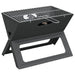 Charcoal Grill – Foldable Portable BBQ | 46cm Black Carbon Steel Outdoor Grill VIDAXL - Little and Giant Explorers vidaXL