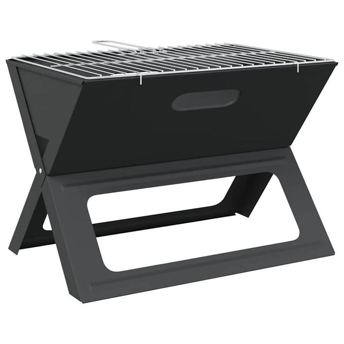 Charcoal Grill – Foldable Portable BBQ | 46cm Black Carbon Steel Outdoor Grill VIDAXL - Little and Giant Explorers vidaXL