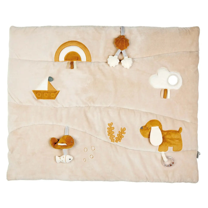 Charlie Baby Activity Mat | Padded Sensory Play Mat - Textures, Rattles and Mirror NATTOU - Little and Giant Explorers Nattou