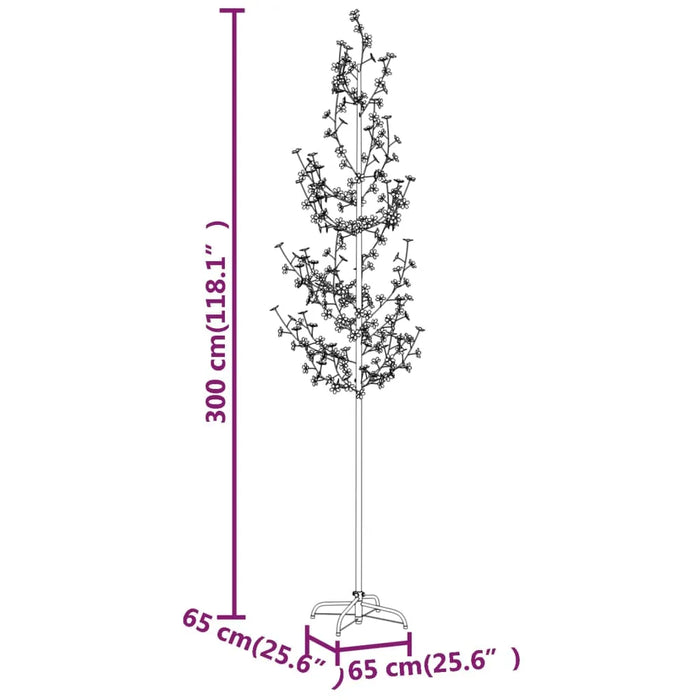 Cherry Blossom LED Tree in Warm White with 368 LEDs 300cm - Little and Giant Explorers vidaXL