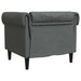 Chesterfield Sofa Chair with Rolled Arms – Dark Grey Fabric | Deep Button Tufting VIDAXL - Little and Giant Explorers