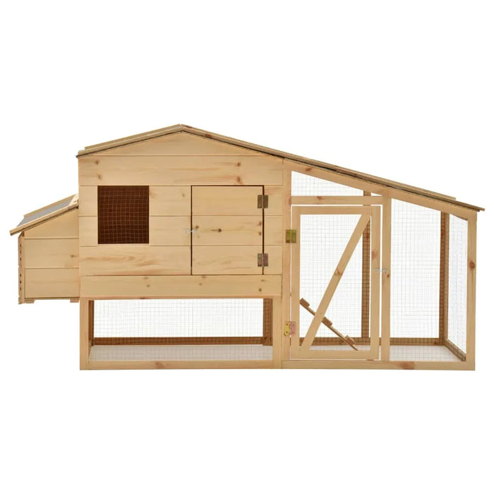 Chicken Cage in Solid Pine Wood (178 x 67 x 92cm) - Little and Giant Explorers vidaXL