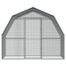 Chicken Cage with Roof and Door in Silver Galvanised Steel (285 x 195 x 230cm) - Little and Giant Explorers vidaXL