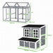 2-Piece Wooden Chicken Coop and Run Set and Nesting Box - Little and Giant Explorers PawHut