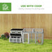 2-Piece Wooden Chicken Coop and Run Set and Nesting Box - Little and Giant Explorers PawHut