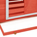 Chicken Coop in Red and White and Solid Firwood (152 x 96 x 110cm) - Little and Giant Explorers vidaXL