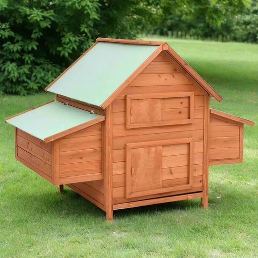 Chicken Coop in Solid Firwood (152 x 96 x 110cm) - Little and Giant Explorers vidaXL